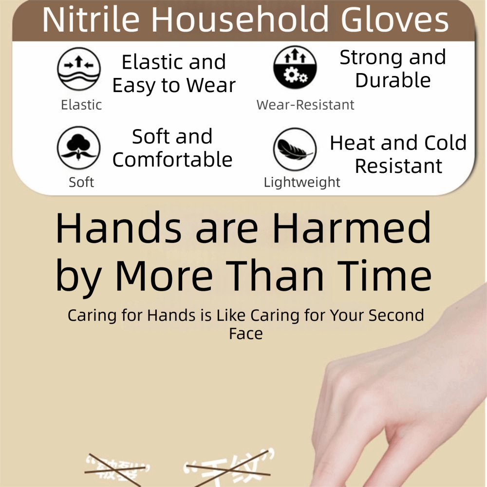 Rubber Glove Cleaning - Wear-resistant Kitchen Cleaning Gloves Waterproof Fleece-lined