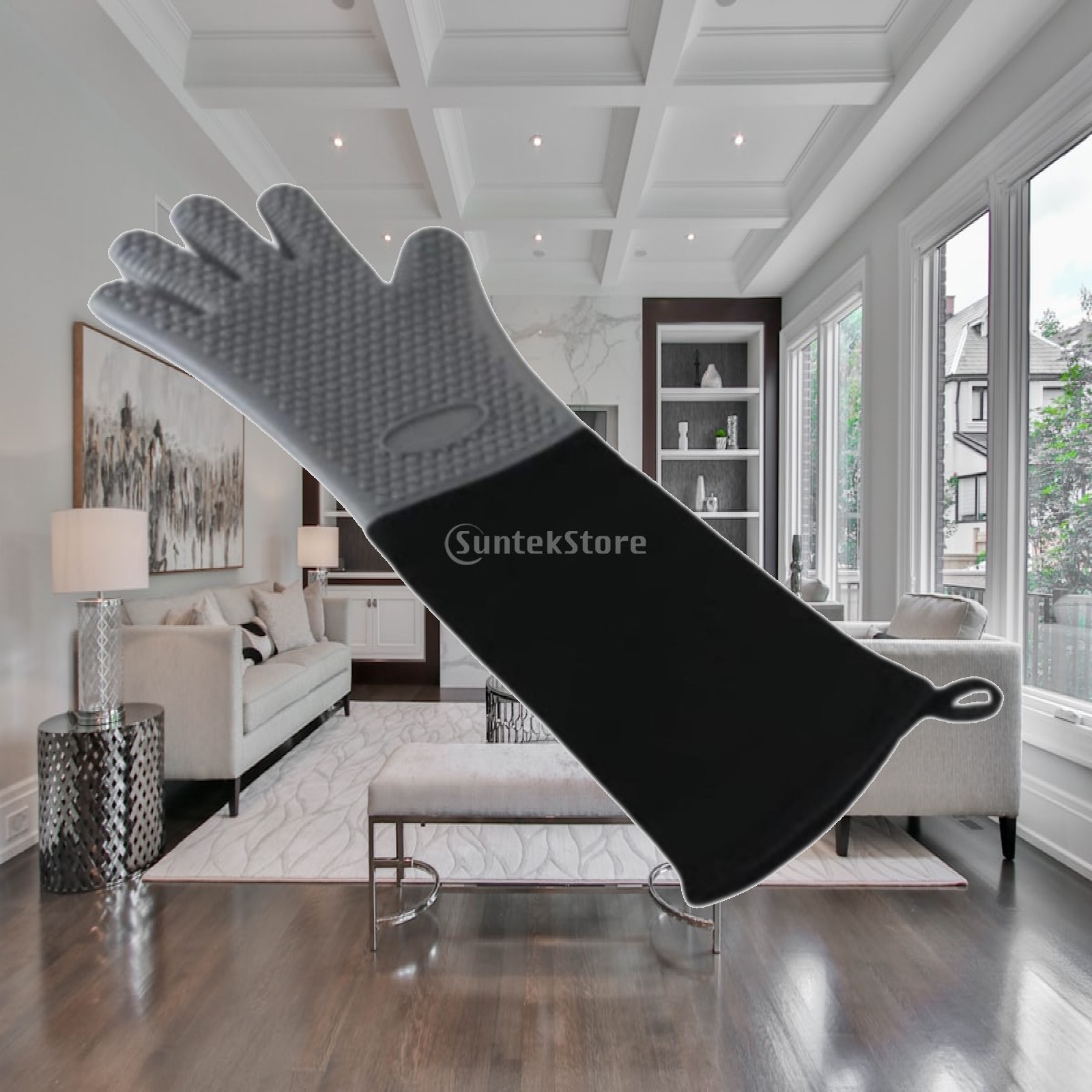 Oven Mitt Silicone - Extra Long Oven Mitts Anti Slip