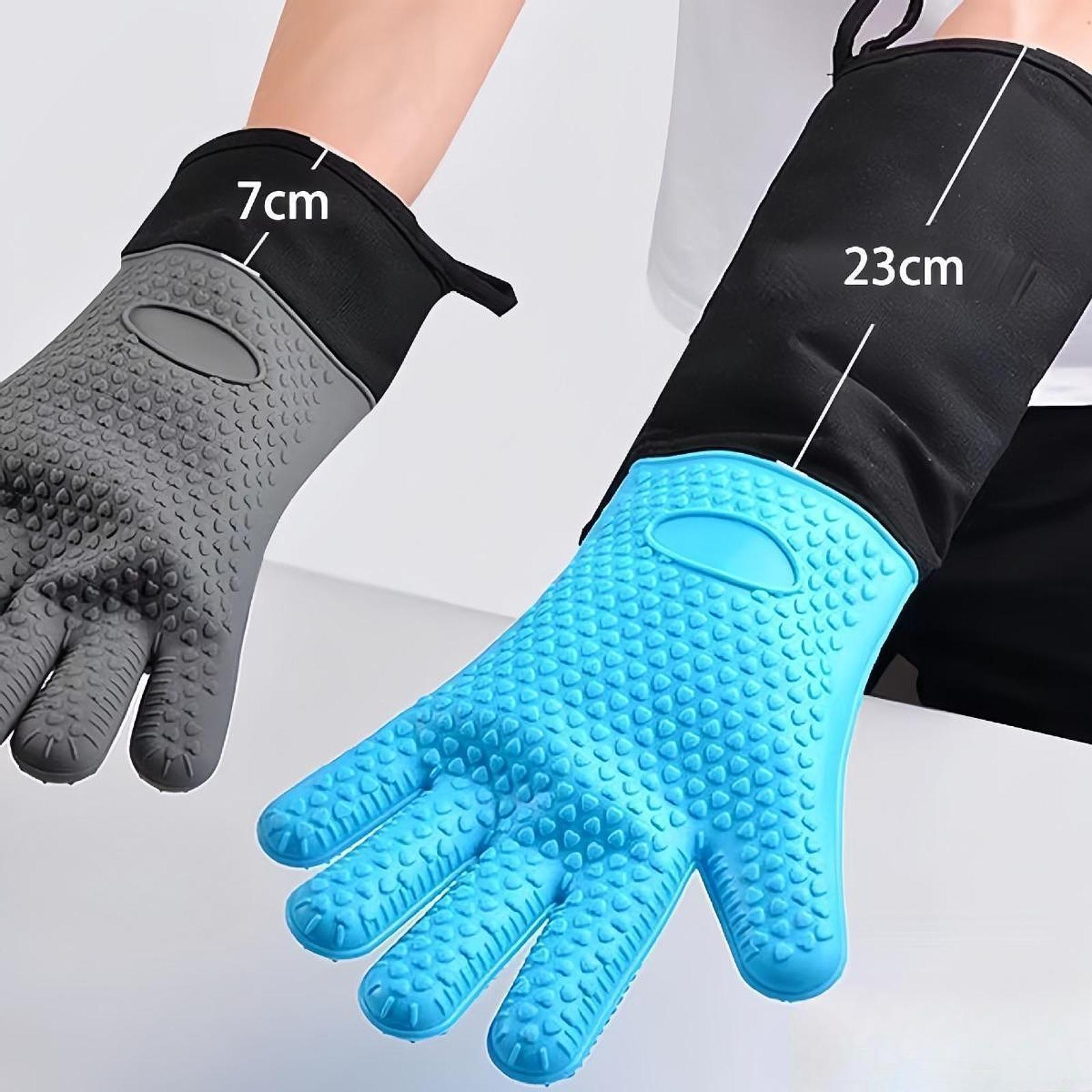 Extra Long Oven Mitts Anti Sli - Oven Mitt Silicone 评论和价格