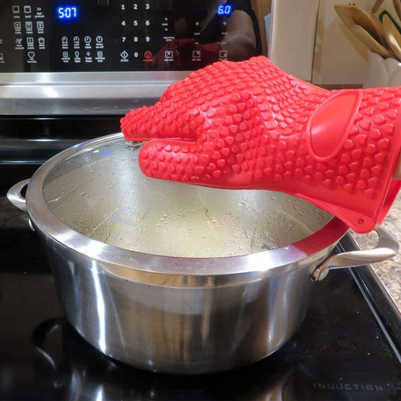 BBQ Silicone Grilling Gloves B - Oven Mitt Silicone 评论和价格