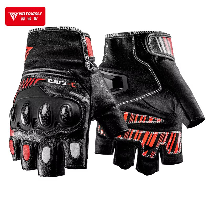 Half Finger Motorcycle Gloves  - Motorcycle Glove Knuckle 评论和价格